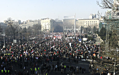 Opozicioni miting u Beogradu 2