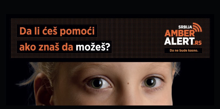 Amber Alert: Kampanja za sistem za pronalaženje nestale dece u Srbiji 2