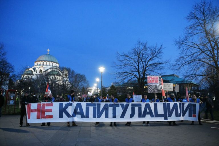 Skup desničara: Protiv sporazuma o normalizaciji odnosa Srbije i Kosova 2